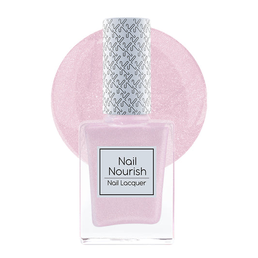 Kay Beauty Nail Nourish Glitter Pastel Nail Enamel Polish - Pink Stardust
