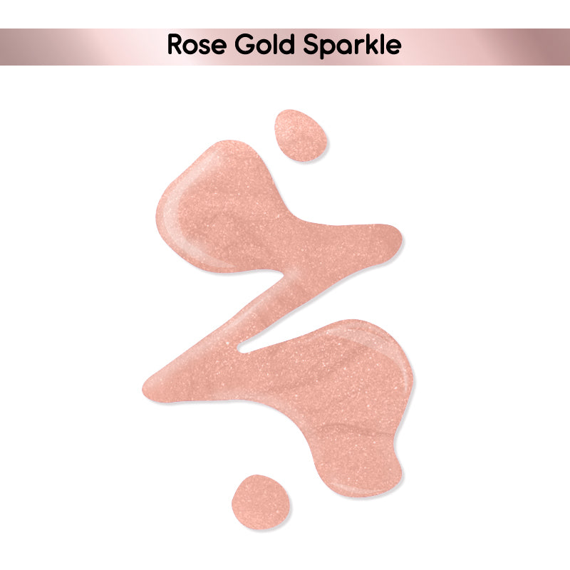 Kay Beauty Nail Nourish Glitter Pastel Nail Enamel Polish - Rose Gold Sparkle