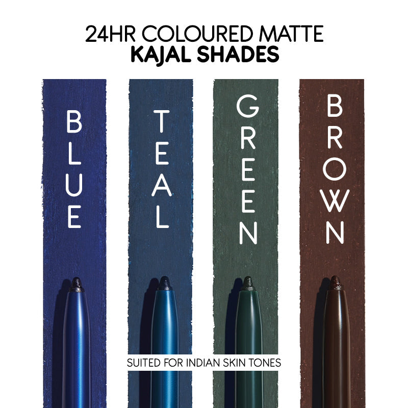 Kay Beauty 24HR Coloured Matte Kajal- Blue